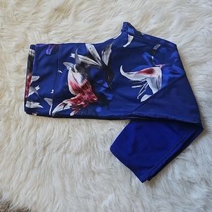 Fabletics capri workout leggings with mesh panels